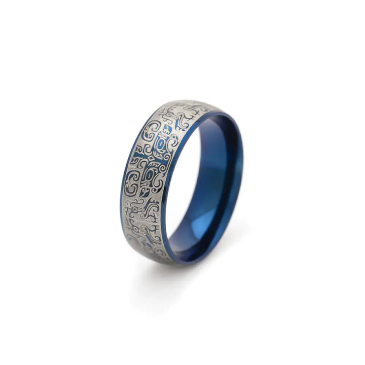 BWOOOH Lucky Mythological Creature Taotie Wealth Titanium Steel Ring — natural stone crystal healing bracelet for spiritua...
