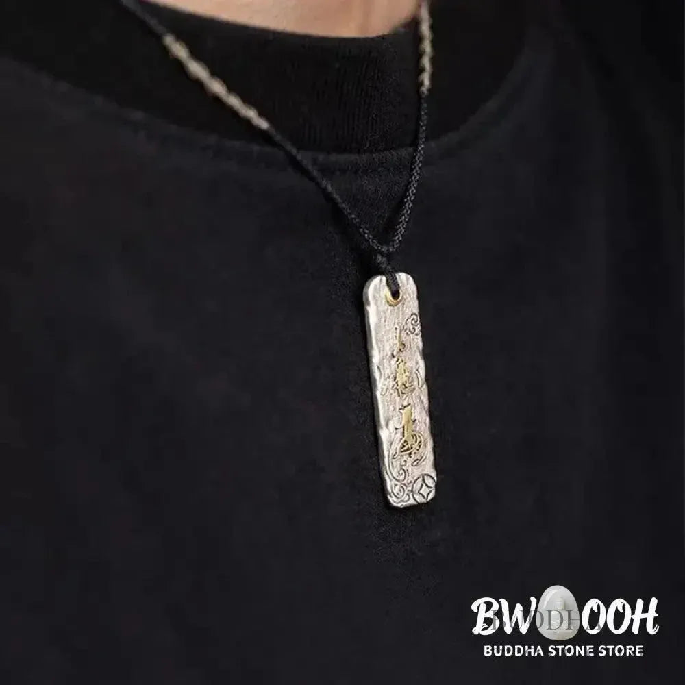 BWOOOH Making A Fortune Chinese Character Copper Coin Wealth Necklace Pendant. A 50cm chain displays a 40x11mm polished copper coin, intricately inscribed with &
