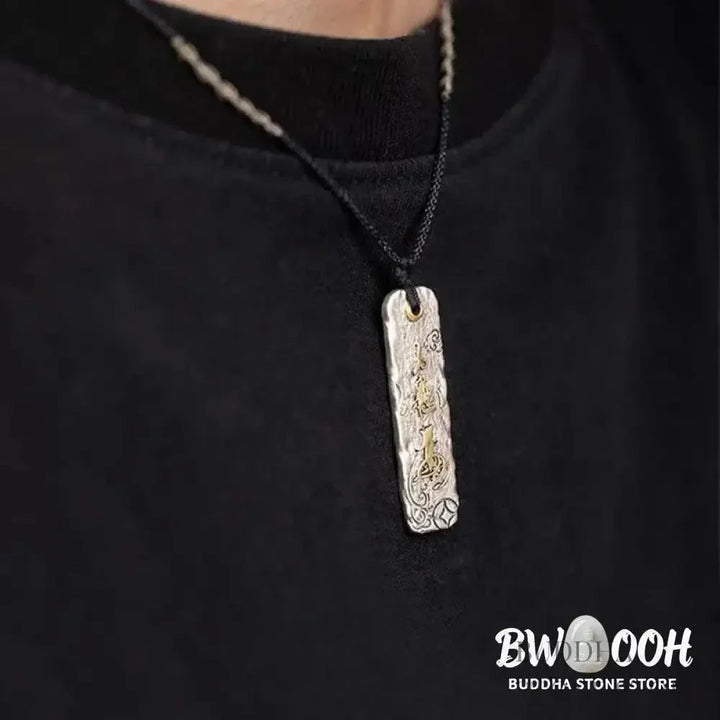 BWOOOH Making A Fortune Chinese Character Copper Coin Wealth Necklace Pendant. A 50cm chain displays a 40x11mm polished copper coin, intricately inscribed with &