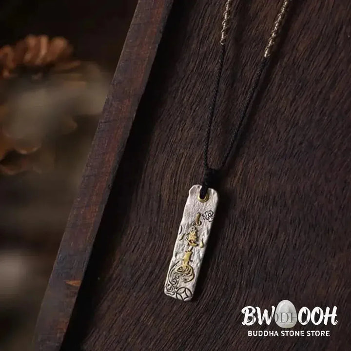 BWOOOH Making A Fortune Chinese Character Copper Coin Wealth Necklace Pendant. A 50cm chain displays a 40x11mm polished copper coin, intricately inscribed with &