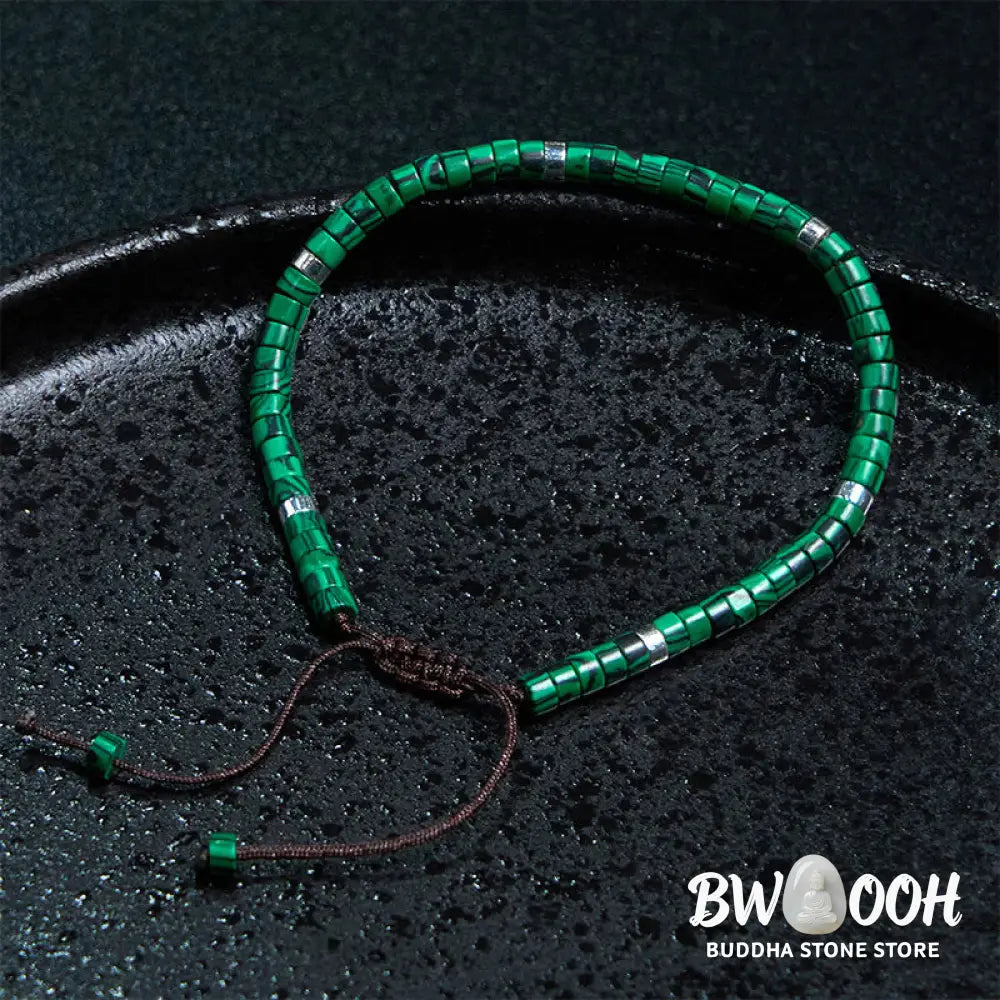 Buddha Stones Malachite Anti-Anxiety Spacer Bead Bracelet - BWOOOH - Malachite(Wrist Circumference 17-25cm) - Bracelet