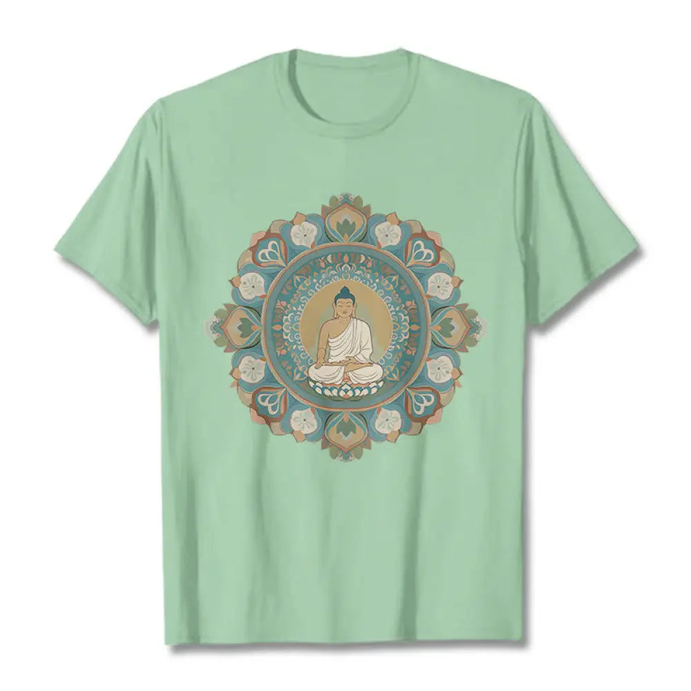 BWOOOH mandala print yoga pants - Mandala Flower Buddha Tee T-shirt