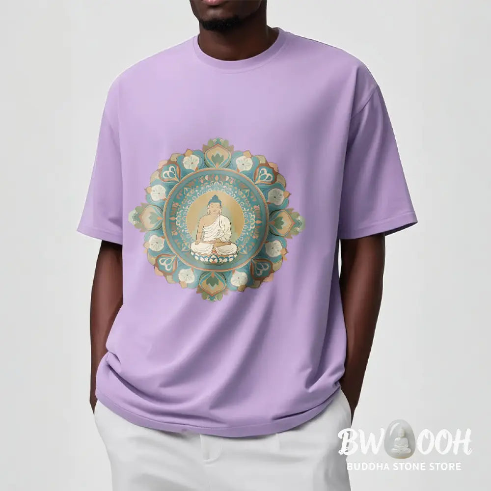 Buddha Stones Mandala Flower Buddha Tee T-shirt - T-Shirts