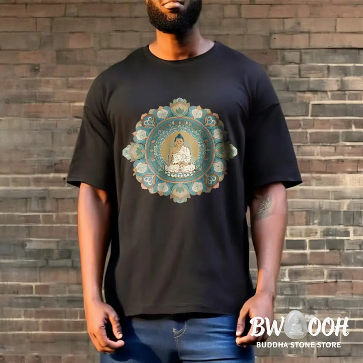Buddha Stones Mandala Flower Buddha Tee T-shirt - T-Shirts