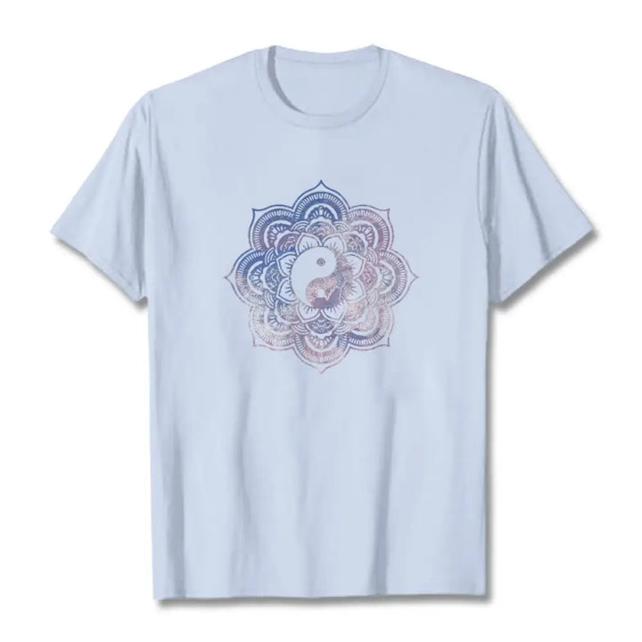 BWOOOH mandala print yoga pants - Mandala Yin Yang Cotton Tee T-shirt