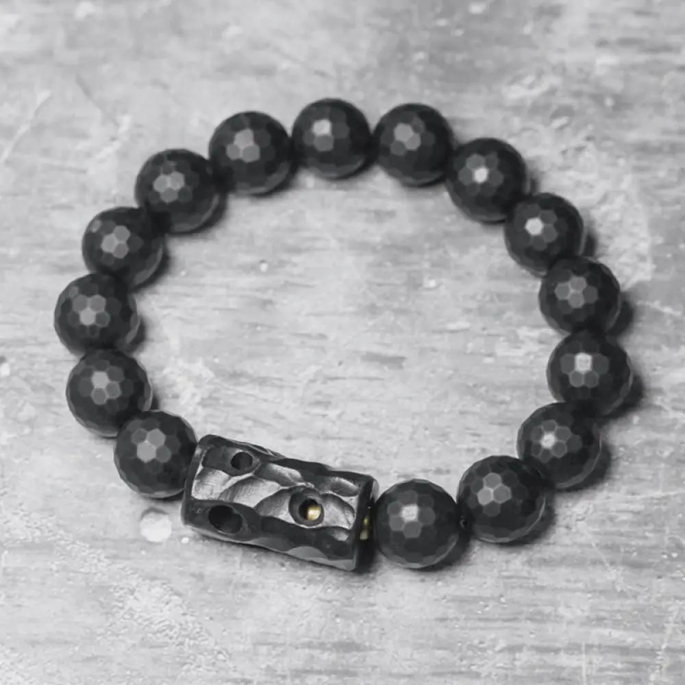 BWOOOH Matte Frosted Surface Black Onyx Ebony Protection Bracelet - BWOOOH - Black Onyx Ebony(Wrist