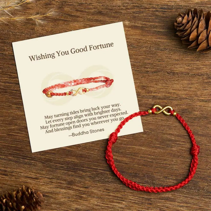 BWOOOH "May Endless Luck Find You" Infinity Charm Brass R