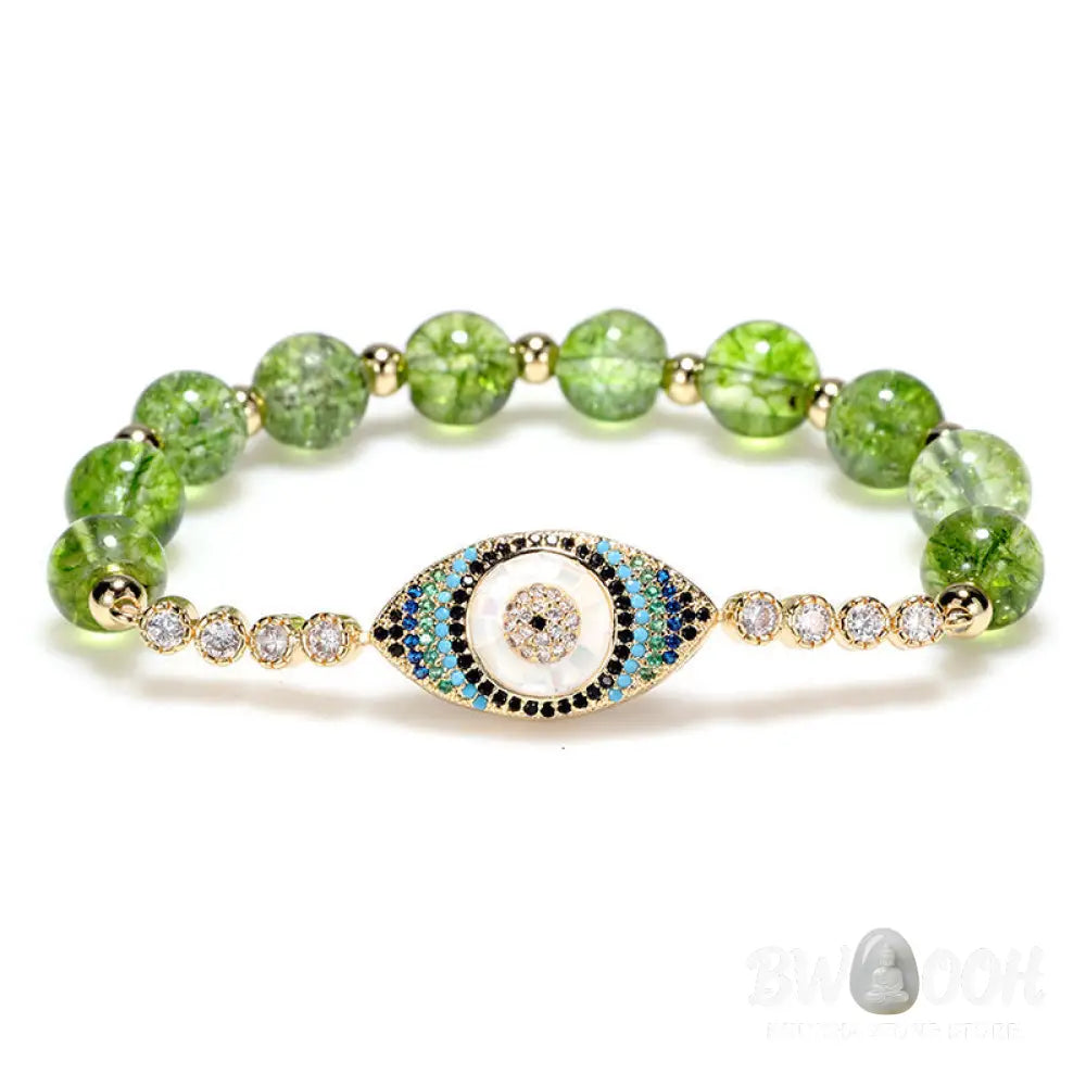 Buddha Stones 'May Light and Protection Be With You' Peridot Bracelet Includes Gift Message Card - Bracelet