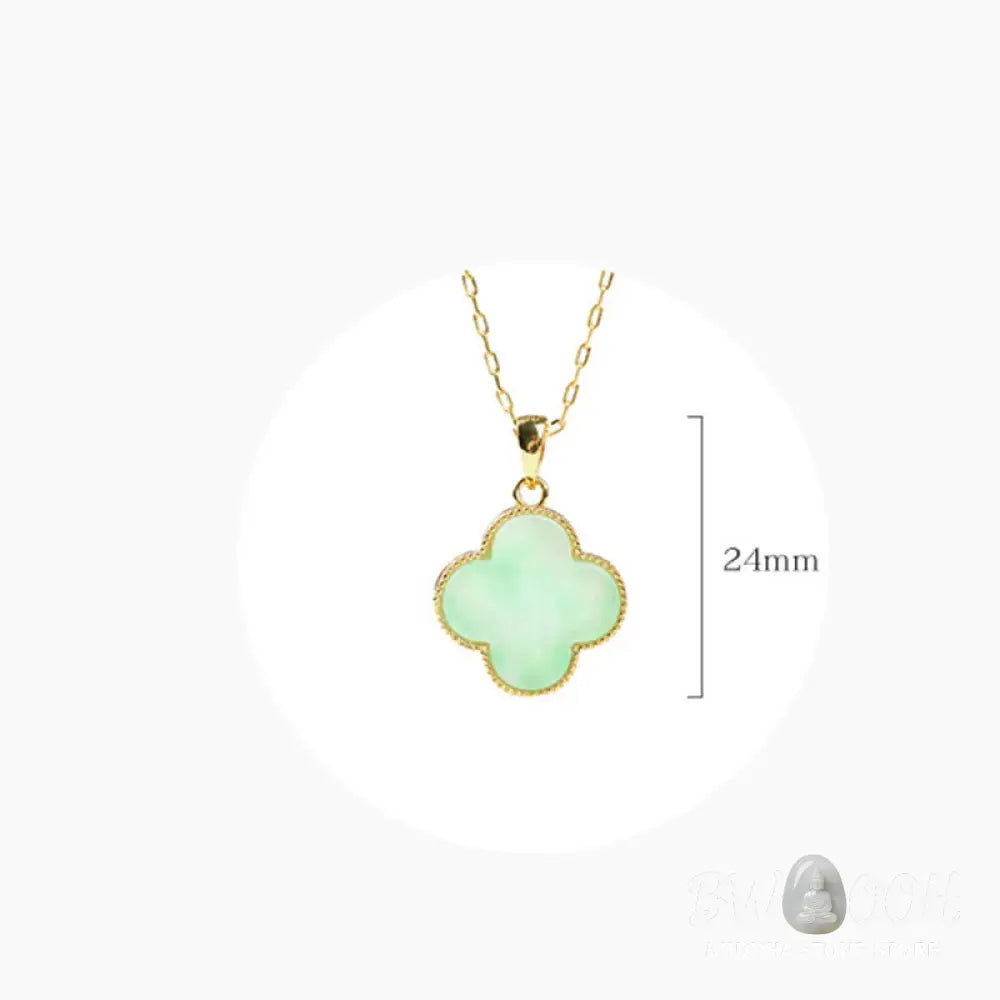 Buddha Stones ’May Luck and Joy Be With You’ Jade Necklace Includes Gift Message Card - BWOOOH - Necklaces &amp; Pendants