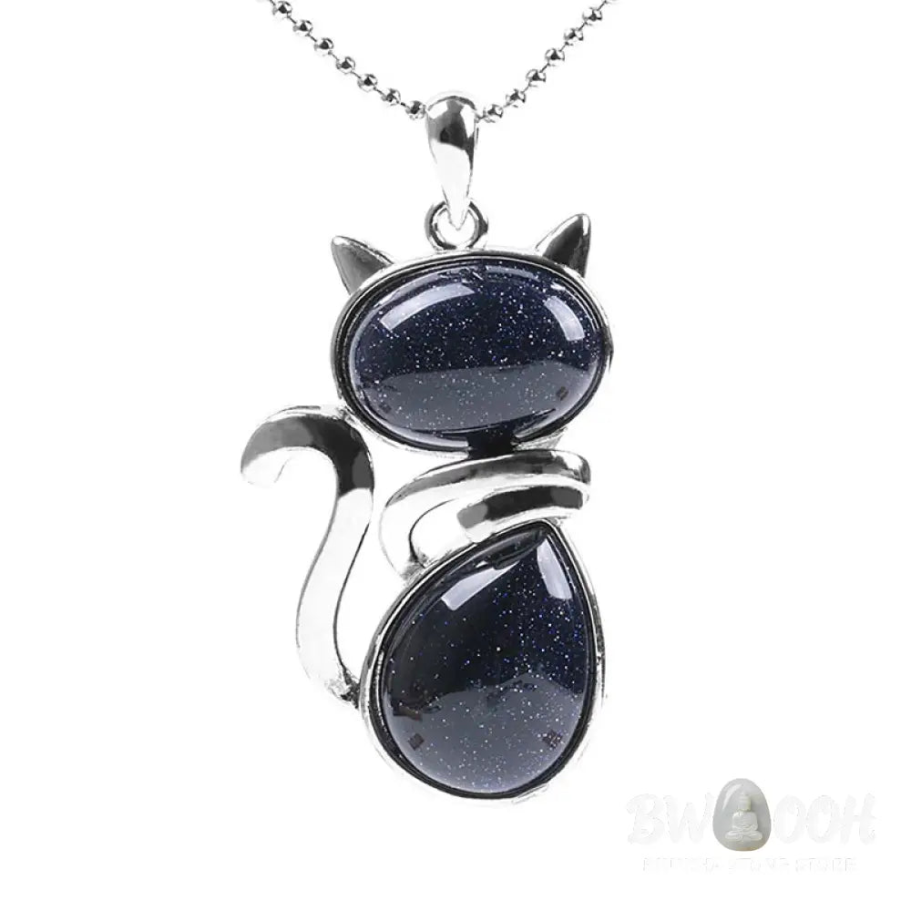 Buddha Stones ’May the Stars Guide Your Dreams’ Cat Sandstone Necklace Includes Gift Message Card - BWOOOH - Necklaces