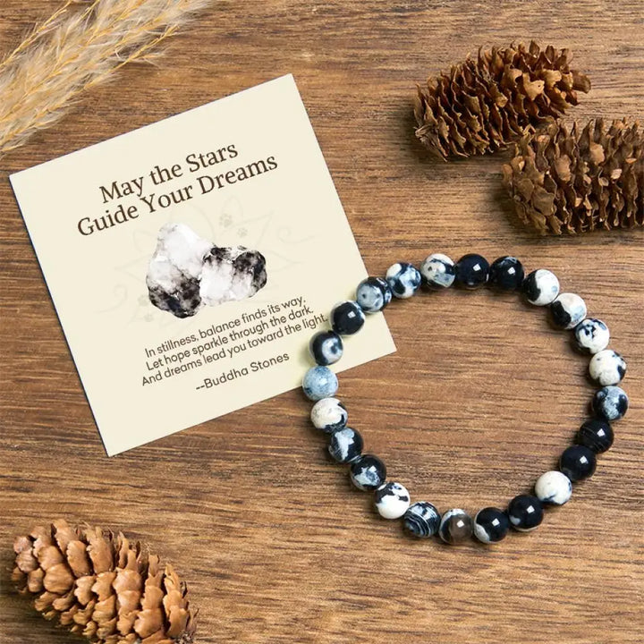 BWOOOH "May the Stars Guide Your Dreams" Orca Agate Brace