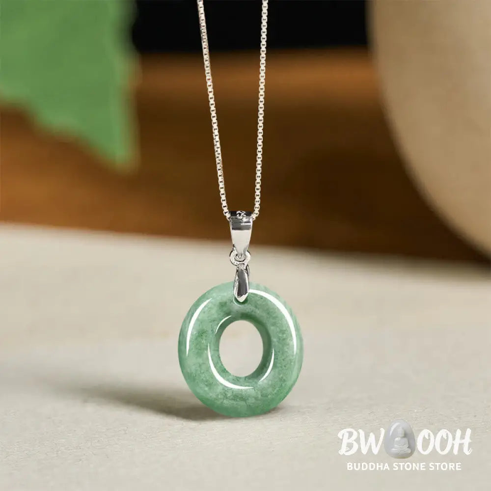 Buddha Stones ’May You Find Your Own Meaning’ Natural A-Z Letter Jade Titanium Steel Chain Necklace Includes Gift