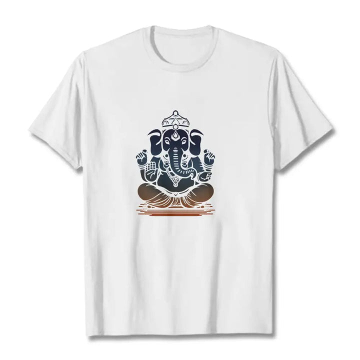 BWOOOH printed yoga pants - Meditating Ganesh Elephant Pattern Tee T