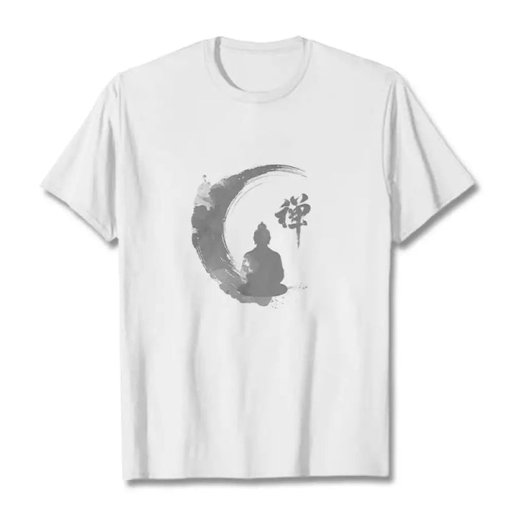 BWOOOH printed yoga pants - Meditating Buddha Pattern Cotton Tee T-s