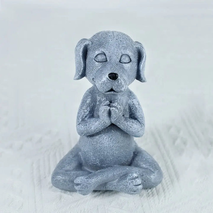 Buddha Stones Meditating Zen Dog Cat Frog Decoration - Meditation Dog 9CMX8CMX12CM(180g) - Decorations