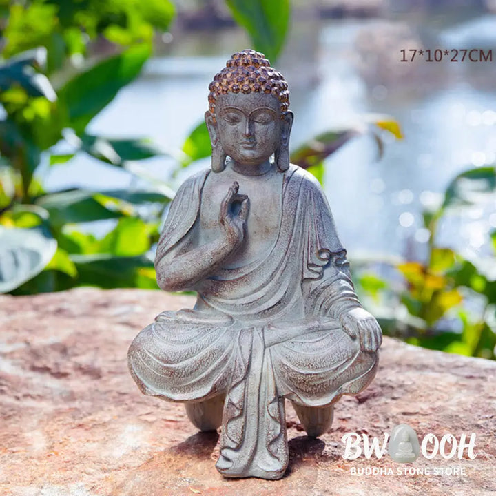 BWOOOH Meditating Zen Buddha Serenity Resin Statue Figurine Home Decoration - Small Sleeping Buddha 8*5*4.8cm