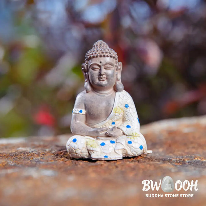 BWOOOH Meditating Zen Buddha Serenity Resin Statue Figurine Home Decoration - Small Sleeping Buddha 8*5*4.8cm