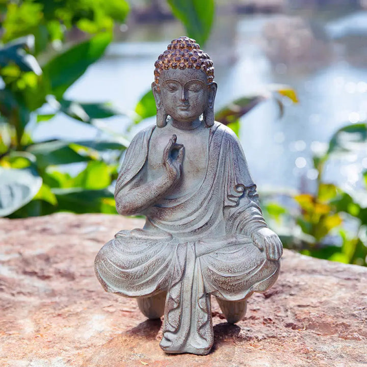 BWOOOH Meditating Zen Buddha Serenity Resin Statue Figurine Home Decoration - Small Sleeping Buddha 8*5*4.8cm