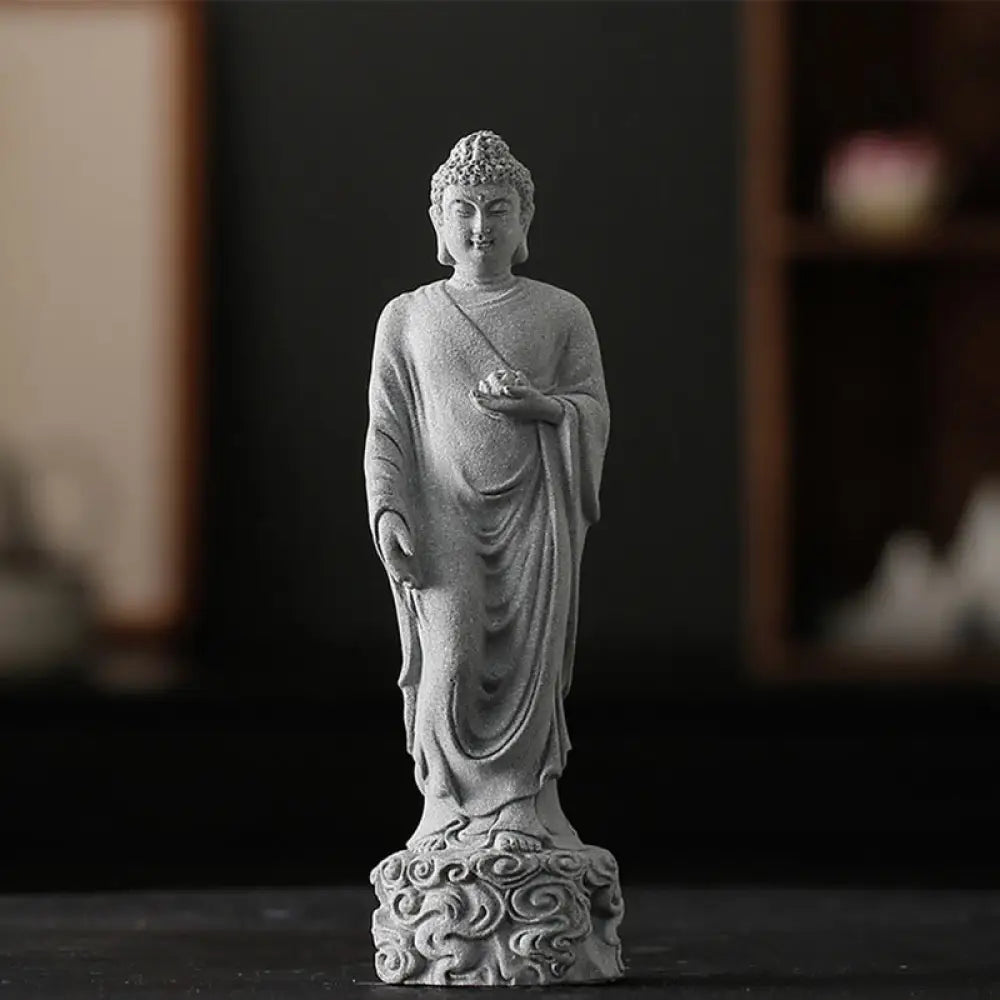 BWOOOH Meditation Buddha Auspicious Clouds Design Serenity Home Decoration - Buddha 6*6*20cm - Decorations