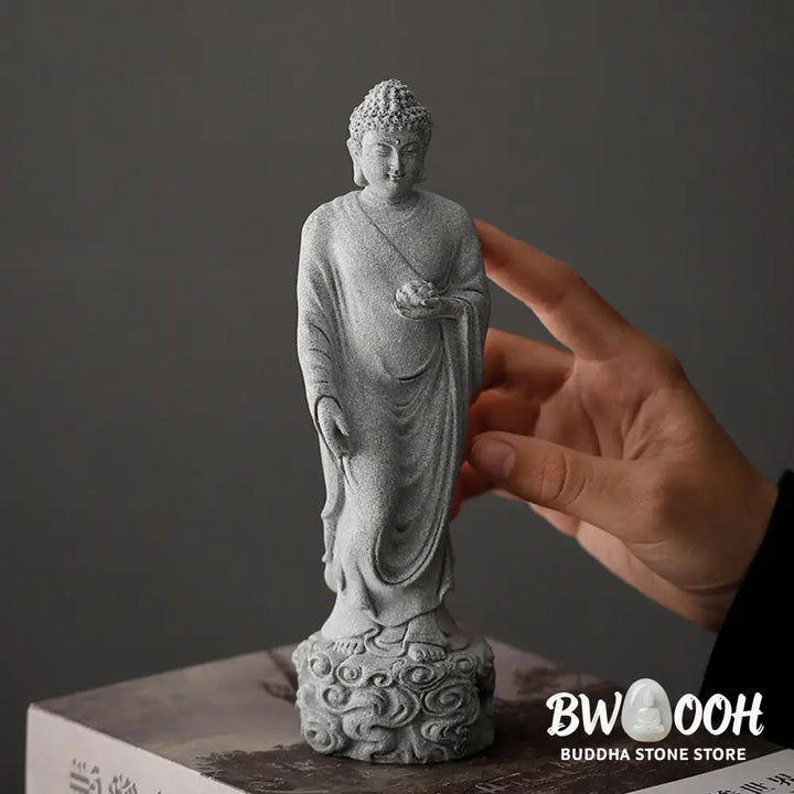 BWOOOH Meditation Buddha Auspicious Clouds Design Serenity Home Decoration - Buddha 6*6*20cm - Decorations