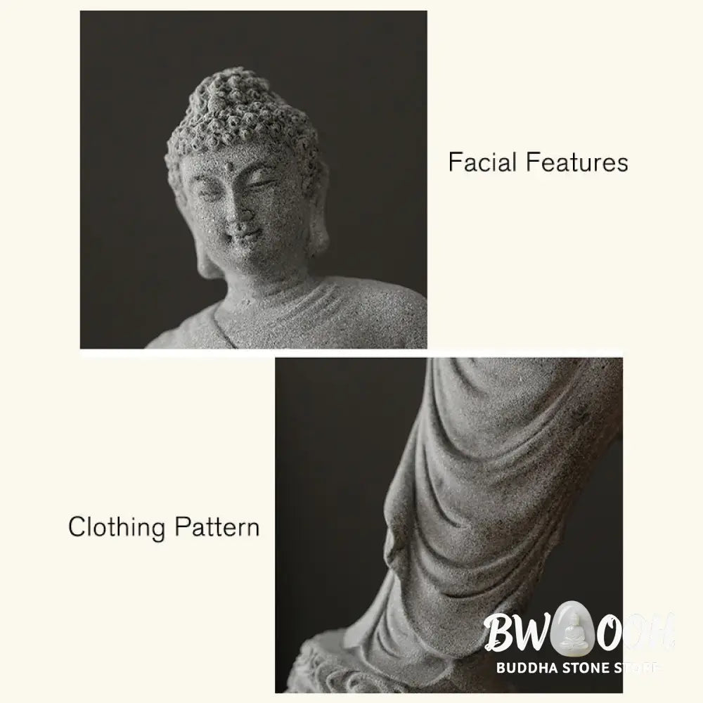 BWOOOH Meditation Buddha Auspicious Clouds Design Serenity Home Decoration - Buddha 6*6*20cm - Decorations