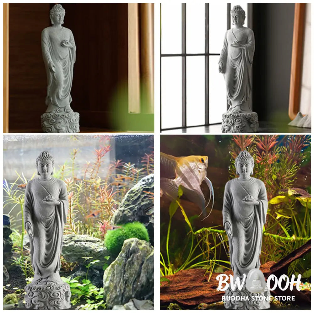 BWOOOH Meditation Buddha Auspicious Clouds Design Serenity Home Decoration - Buddha 6*6*20cm - Decorations