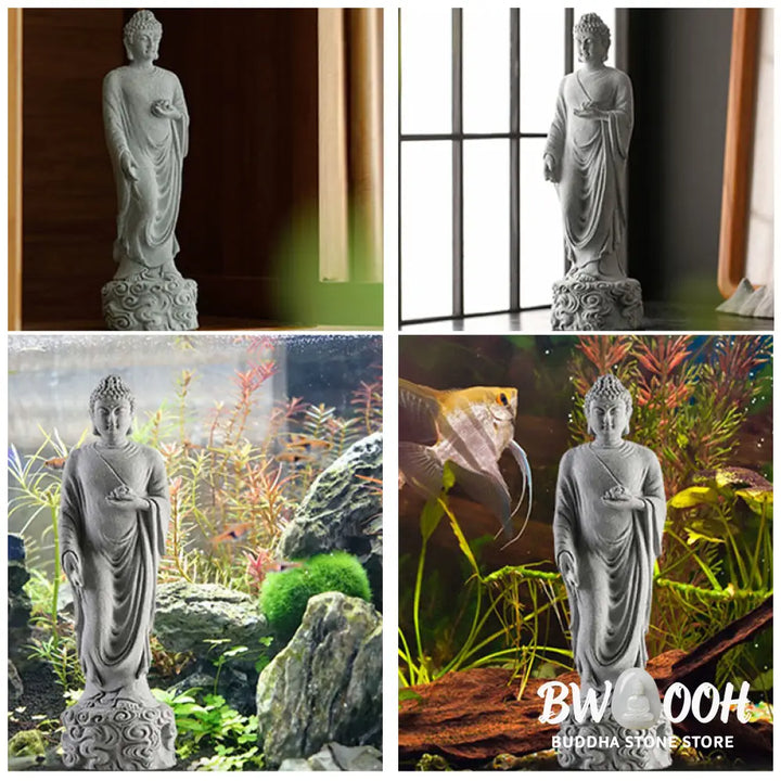 BWOOOH Meditation Buddha Auspicious Clouds Design Serenity Home Decoration - Buddha 6*6*20cm - Decorations
