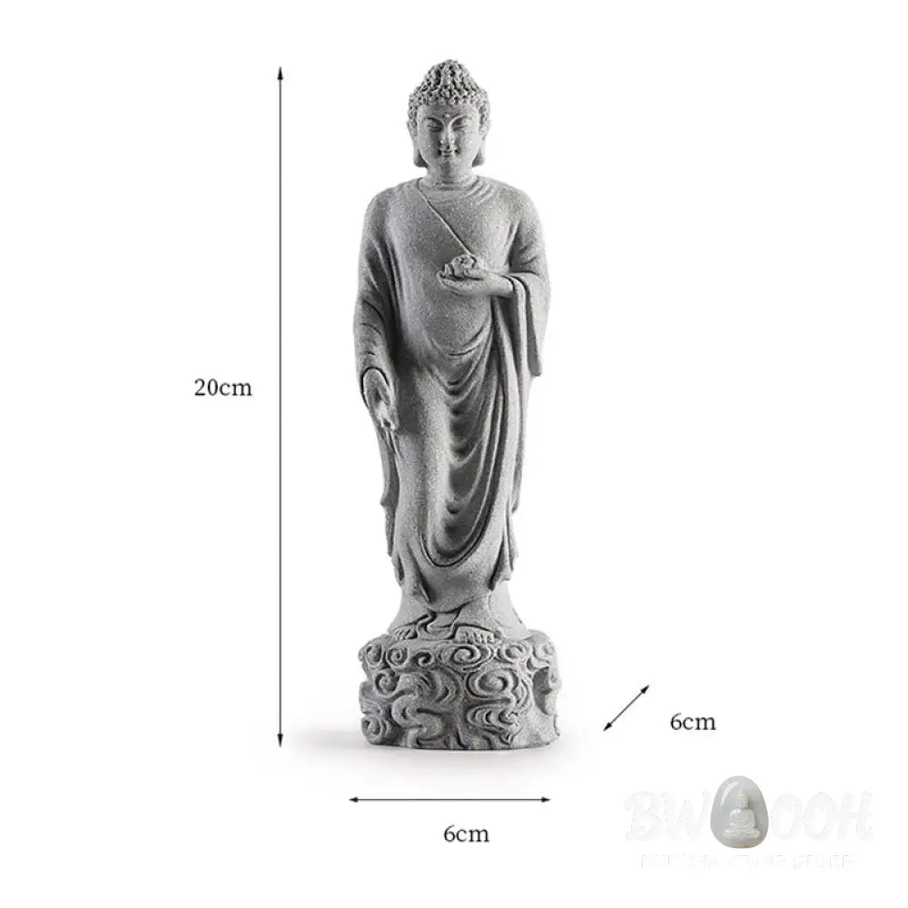 BWOOOH Meditation Buddha Auspicious Clouds Design Serenity Home Decoration - Buddha 6*6*20cm - Decorations
