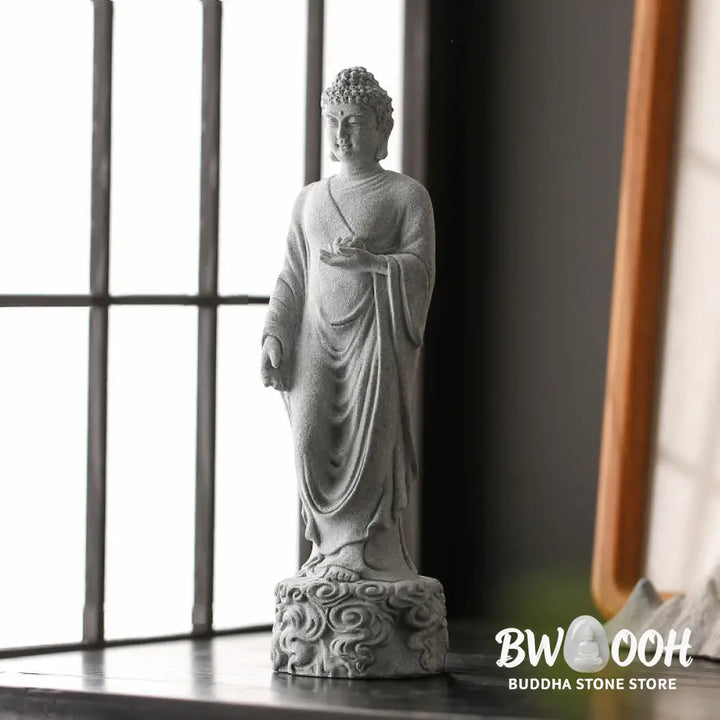 BWOOOH Meditation Buddha Auspicious Clouds Design Serenity Home Decoration - Buddha 6*6*20cm - Decorations