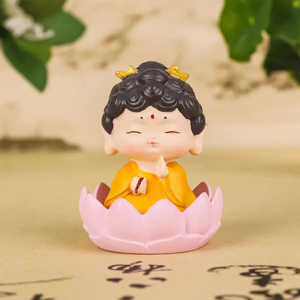 BWOOOH resin Buddha statue - Meditation Lotus Amitabha Buddha Re