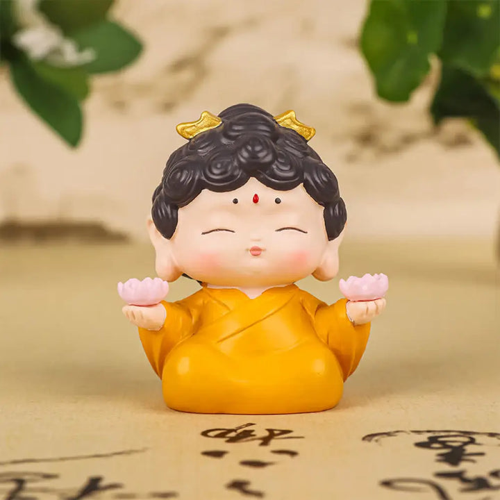 BWOOOH resin Buddha statue - Meditation Lotus Amitabha Buddha Re