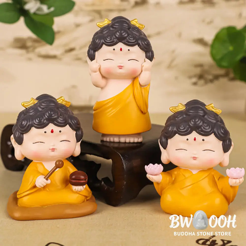 BWOOOH resin Buddha statue - Meditation Lotus Amitabha Buddha Re