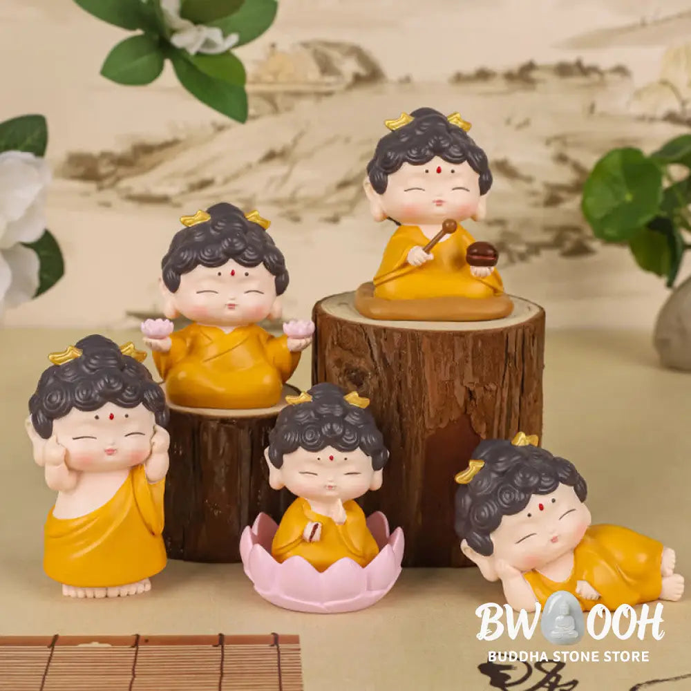 BWOOOH resin Buddha statue - Meditation Lotus Amitabha Buddha Re