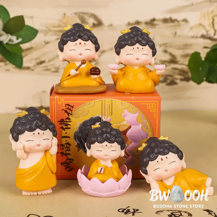 BWOOOH resin Buddha statue - Meditation Lotus Amitabha Buddha Re