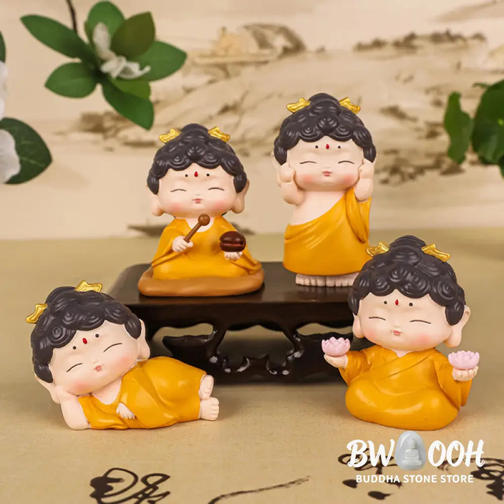 BWOOOH resin Buddha statue - Meditation Lotus Amitabha Buddha Re