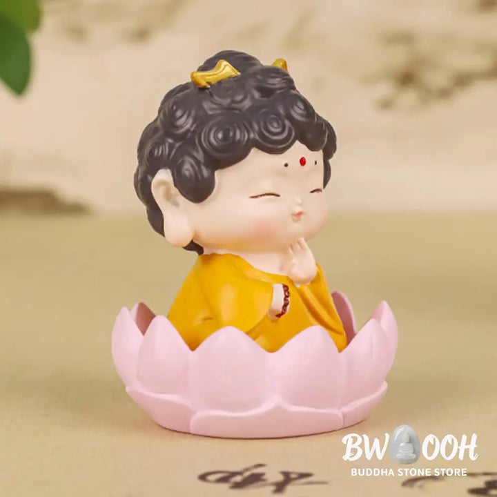 BWOOOH resin Buddha statue - Meditation Lotus Amitabha Buddha Re