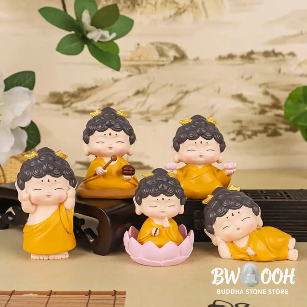 BWOOOH resin Buddha statue - Meditation Lotus Amitabha Buddha Re