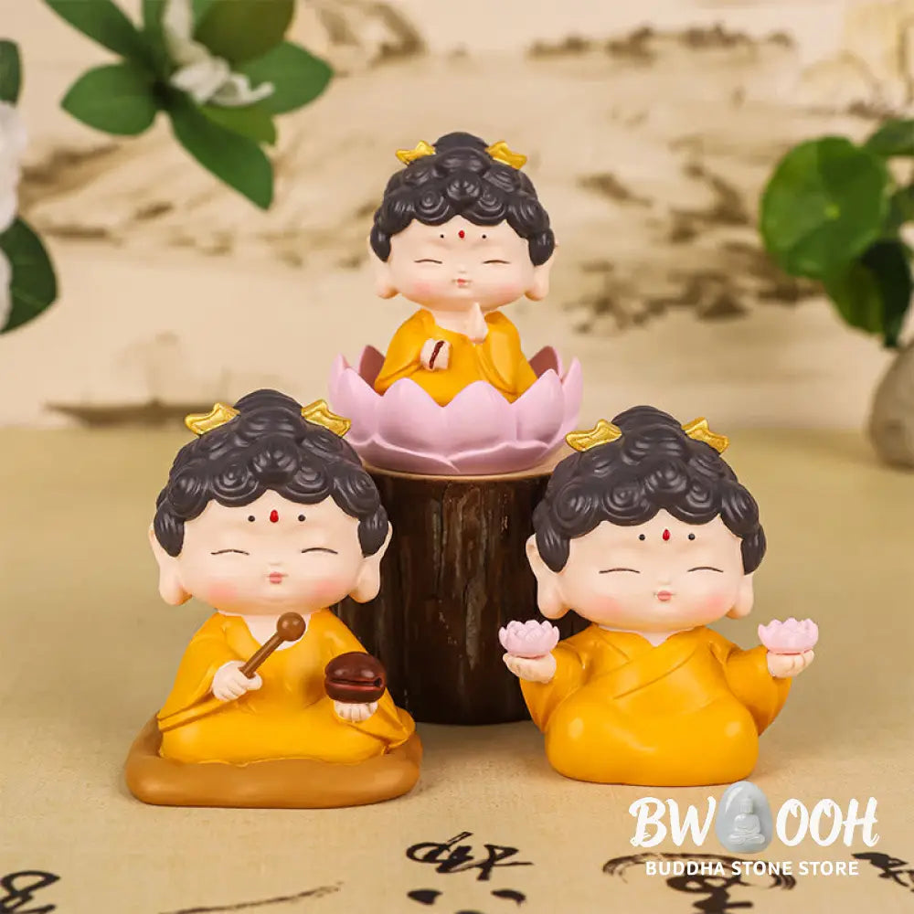 BWOOOH resin Buddha statue - Meditation Lotus Amitabha Buddha Re