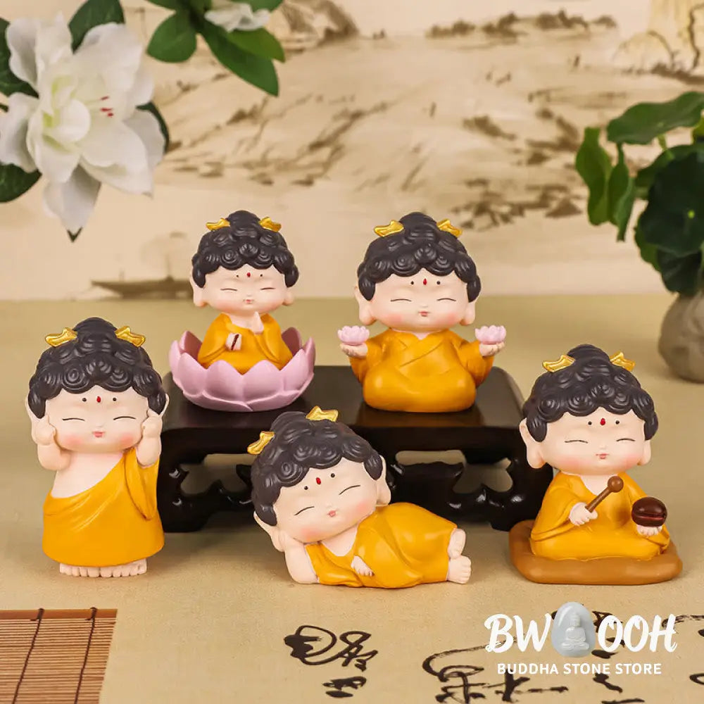 BWOOOH resin Buddha statue - Meditation Lotus Amitabha Buddha Re