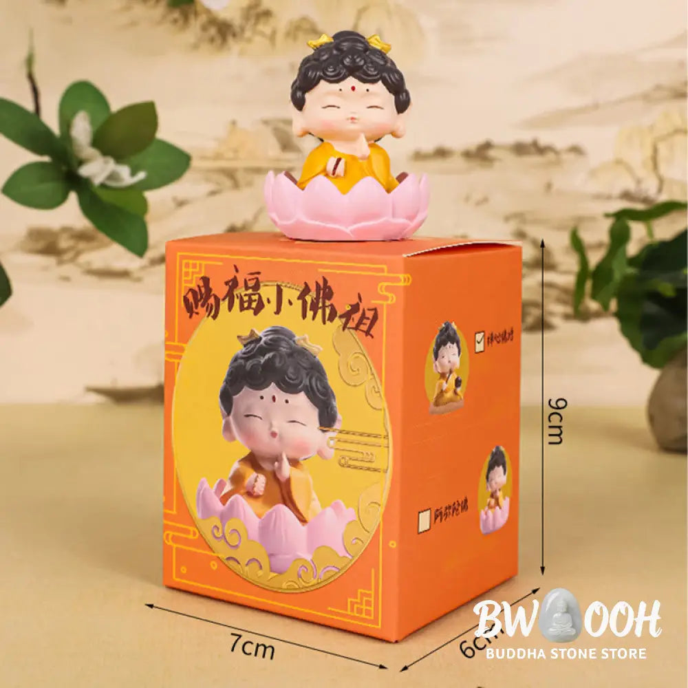BWOOOH resin Buddha statue - Meditation Lotus Amitabha Buddha Re