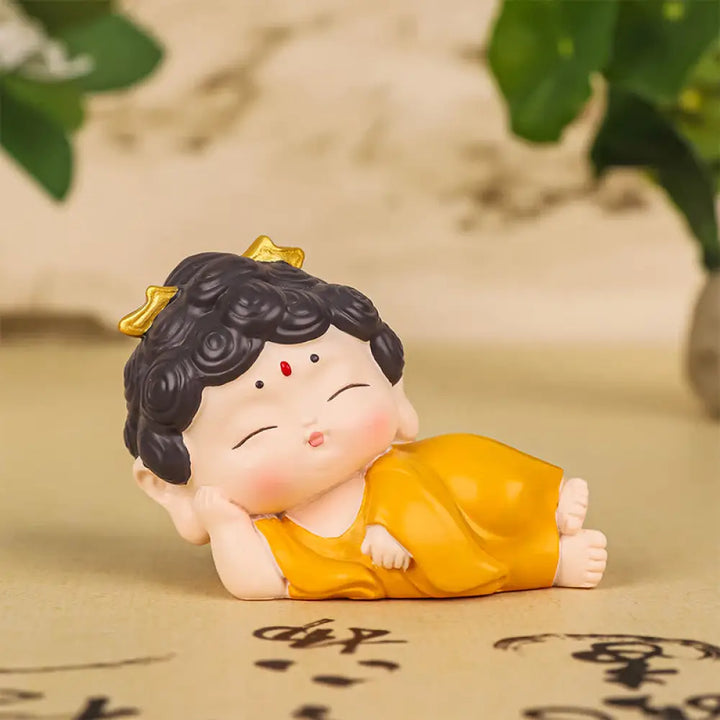 BWOOOH resin Buddha statue - Meditation Lotus Amitabha Buddha Re