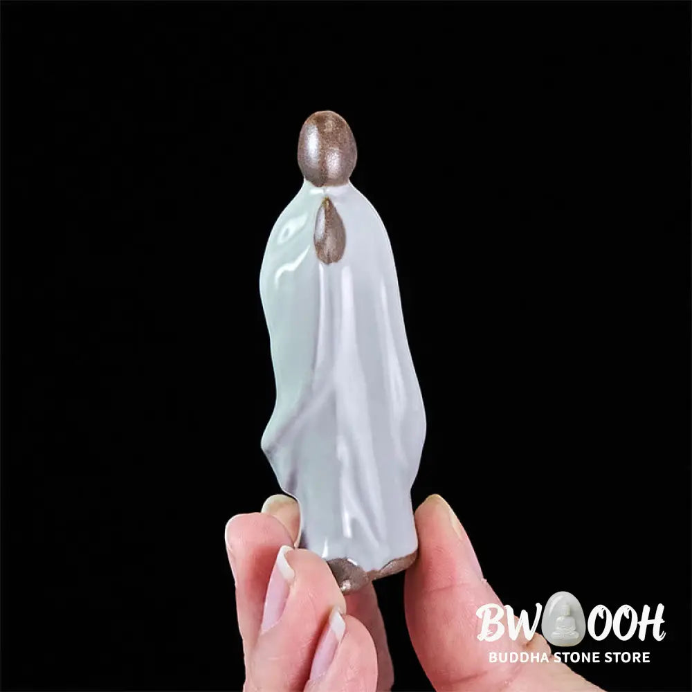 BWOOOH handcrafted Buddha statue - Meditation Monk Ceramic Statue Sere
