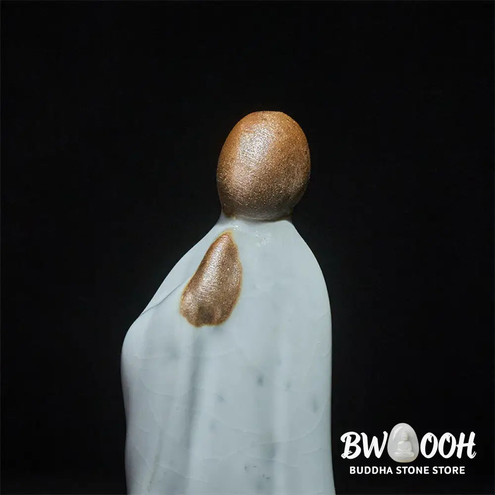 BWOOOH handcrafted Buddha statue - Meditation Monk Ceramic Statue Sere