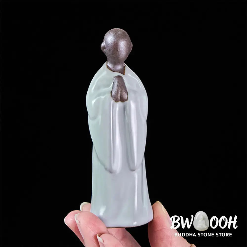 BWOOOH handcrafted Buddha statue - Meditation Monk Ceramic Statue Sere