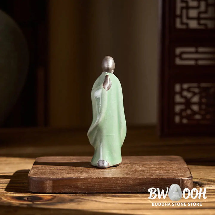 BWOOOH handcrafted Buddha statue - Meditation Monk Ceramic Statue Sere