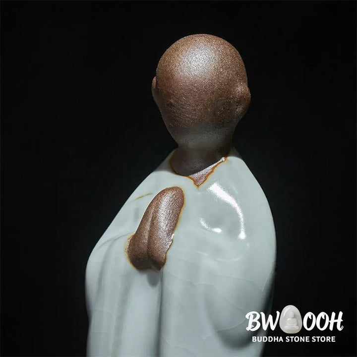 BWOOOH handcrafted Buddha statue - Meditation Monk Ceramic Statue Sere