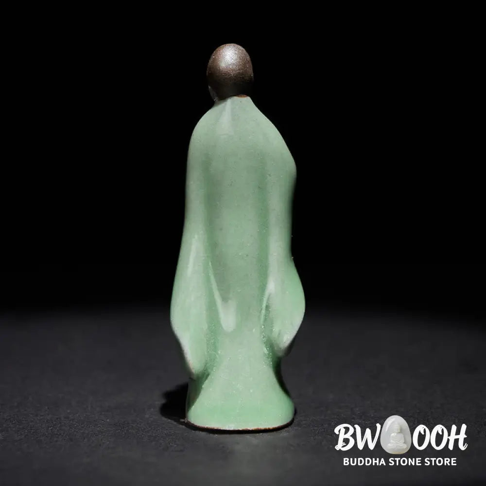 BWOOOH handcrafted Buddha statue - Meditation Monk Ceramic Statue Sere