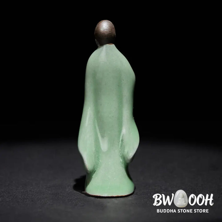 BWOOOH handcrafted Buddha statue - Meditation Monk Ceramic Statue Sere