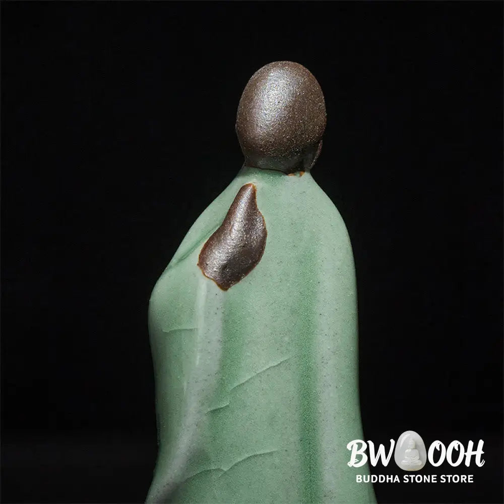 BWOOOH handcrafted Buddha statue - Meditation Monk Ceramic Statue Sere