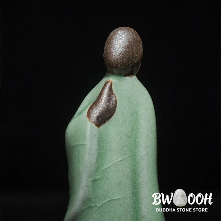 BWOOOH handcrafted Buddha statue - Meditation Monk Ceramic Statue Sere